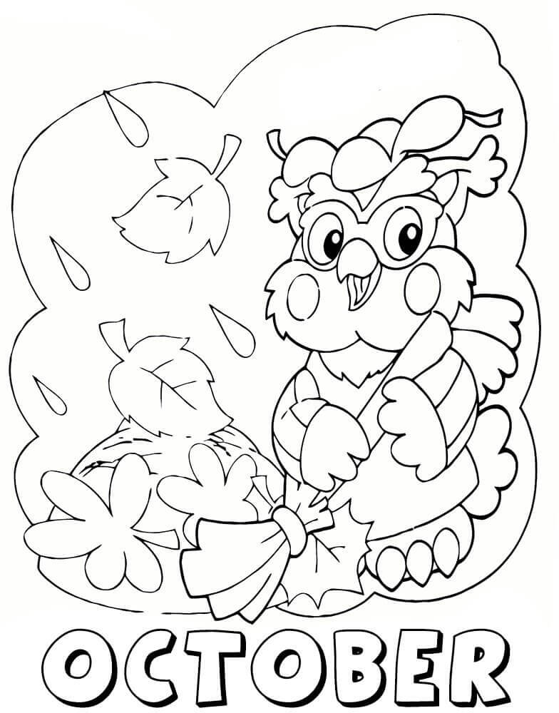 20 Free Printable October Coloring Pages