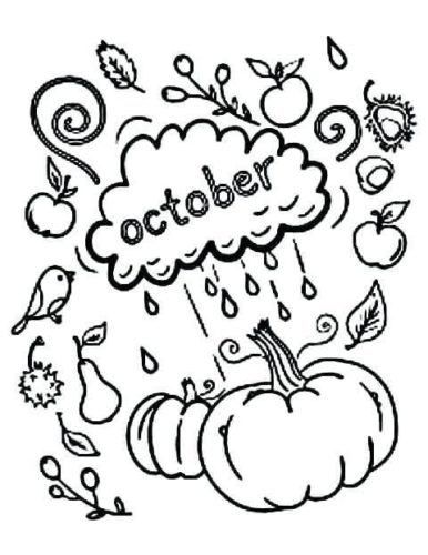 20 Free Printable October Coloring Pages