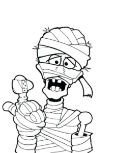 Funny Mummy Coloring Sheets Free