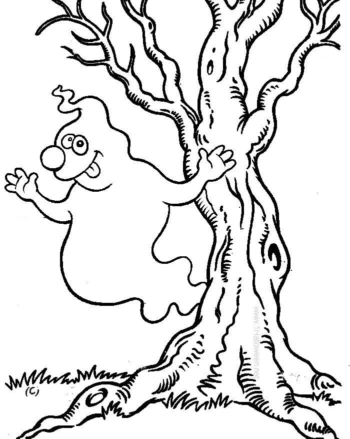 30 Free Ghost Coloring Pages Printable