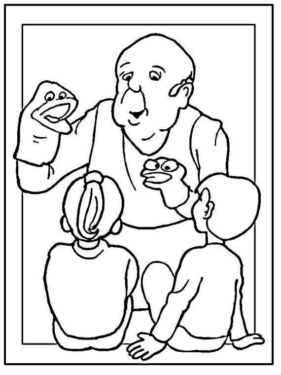 Grandfather Coloring Pages