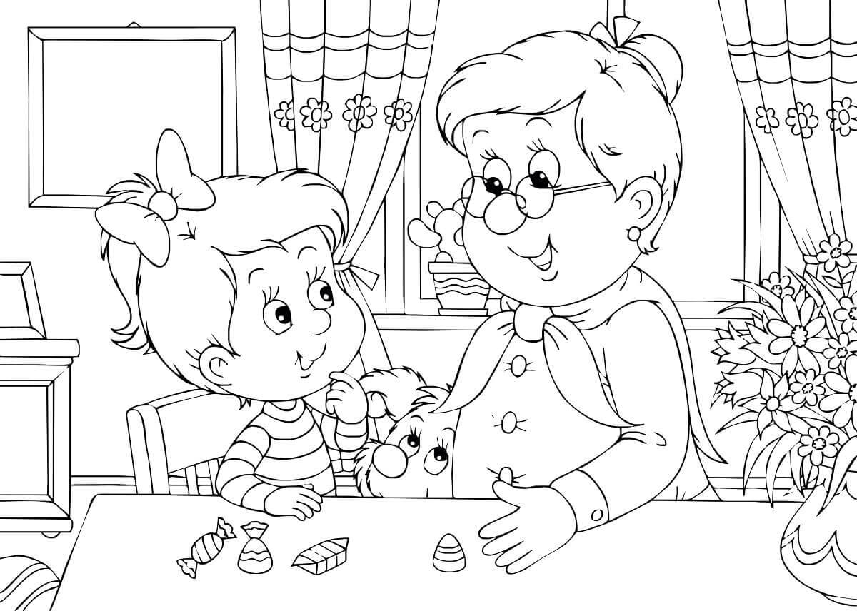 Grandparents Day Coloring Images