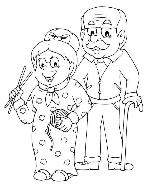 Grandparents Day Coloring Pages Learny Kids