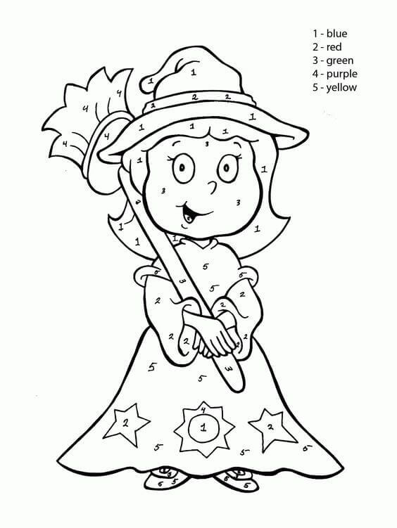  Color By Number Halloween Coloring Pages 9