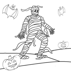 Halloween Mummy Coloring Pages