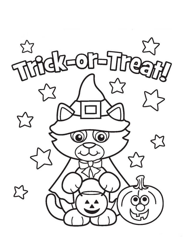 30 Cute Halloween Coloring Pages For Kids