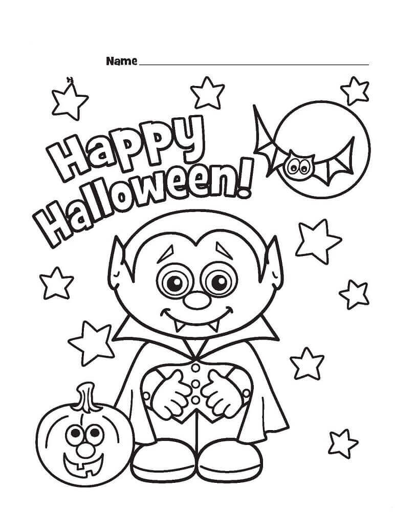 Halloween Vampire Coloring Pages