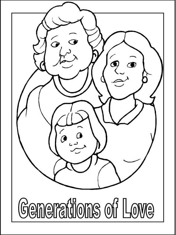 I Love My Grandparents Coloring Sheets