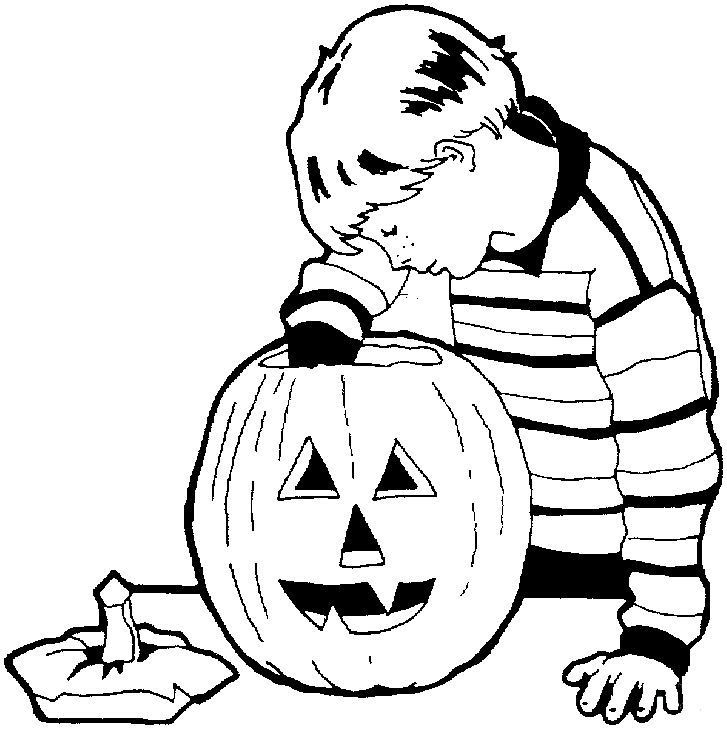 Jack O Lantern Carving Coloring Pages