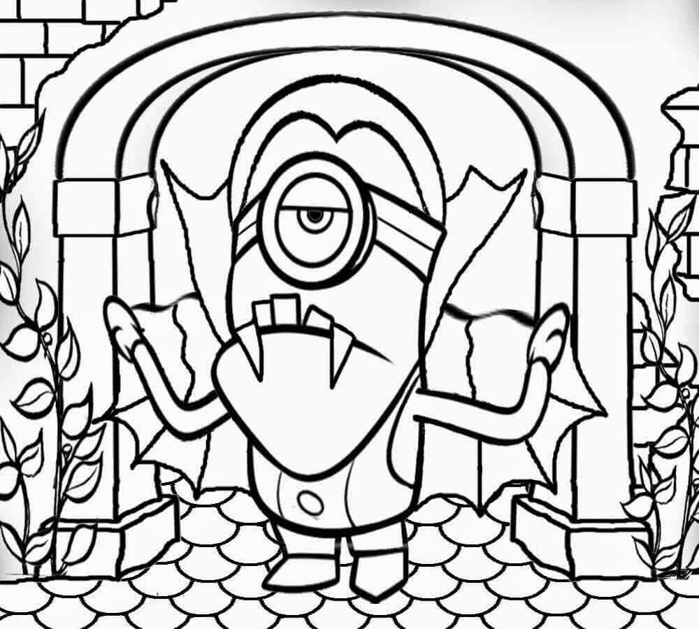 Minion Vampire Coloring Page