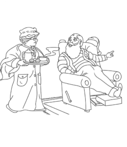 Mr And Mrs Santa Claus Coloring Pages