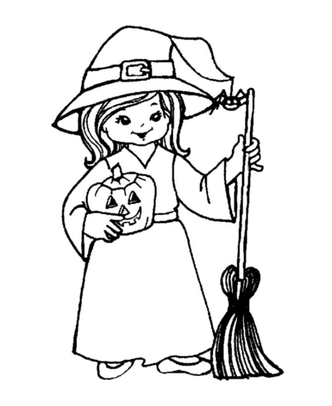 Pretty Witch Coloring Pages