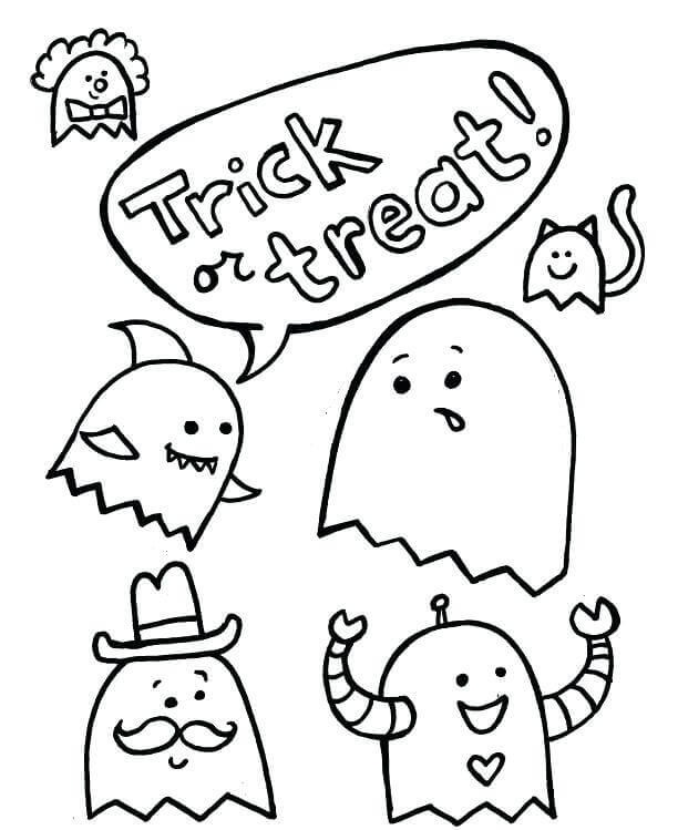 Printable Ghost Coloring Pages