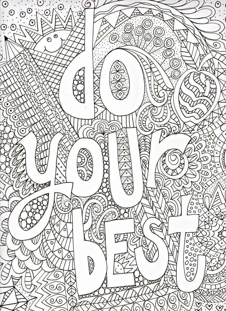 Printable Growth Mindset Coloring Pictures Free