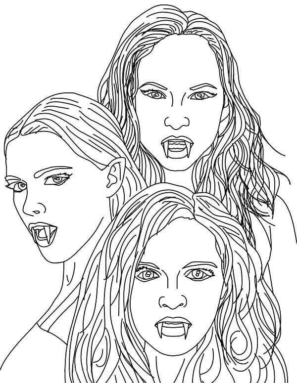 real vampires pages coloring pages