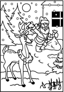 Santa Coloring Pages Free Printable