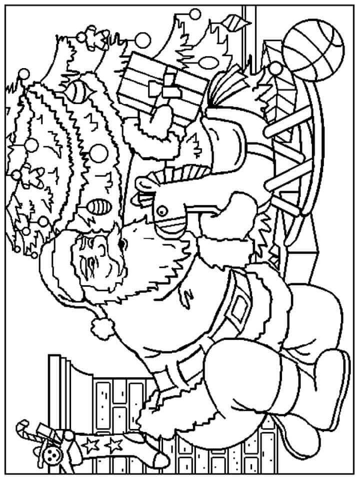 Santa Coloring Pages To Print Out