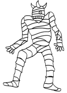 Scary Mummy Coloring Pages