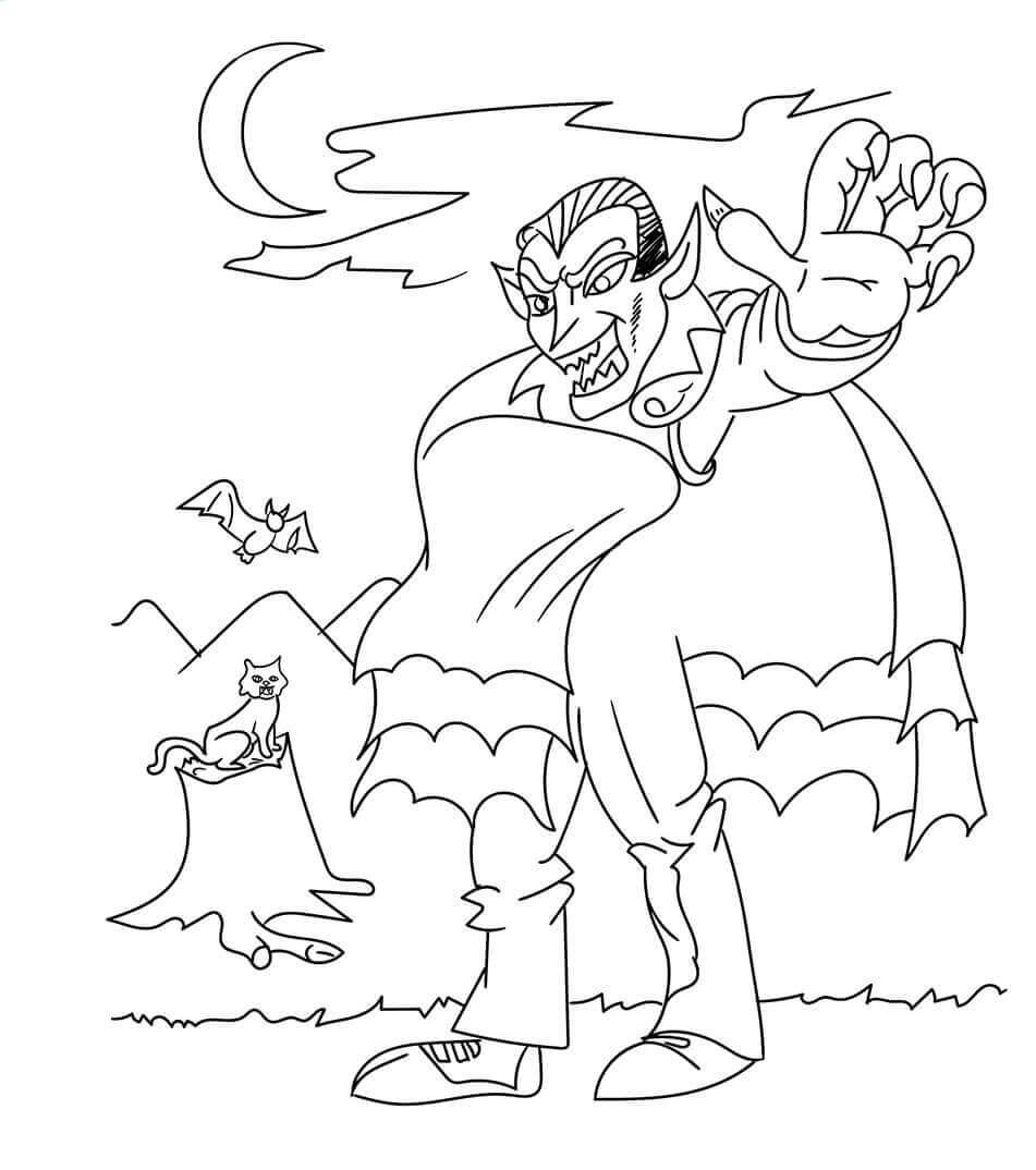 30 Free Printable Vampire Coloring Pages