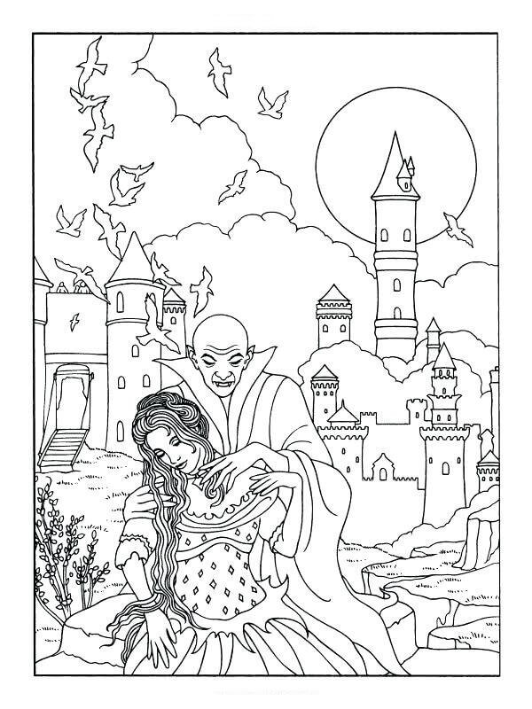 30 free printable vampire coloring pages