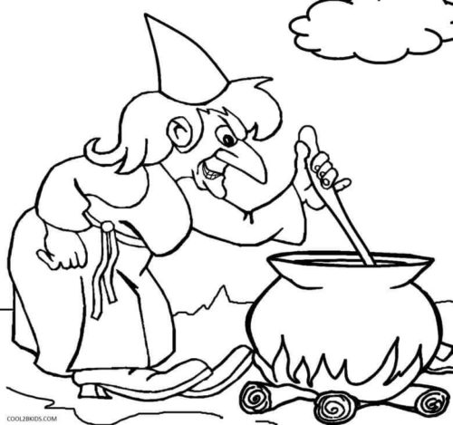 30 Free Witch Coloring Pages Printable
