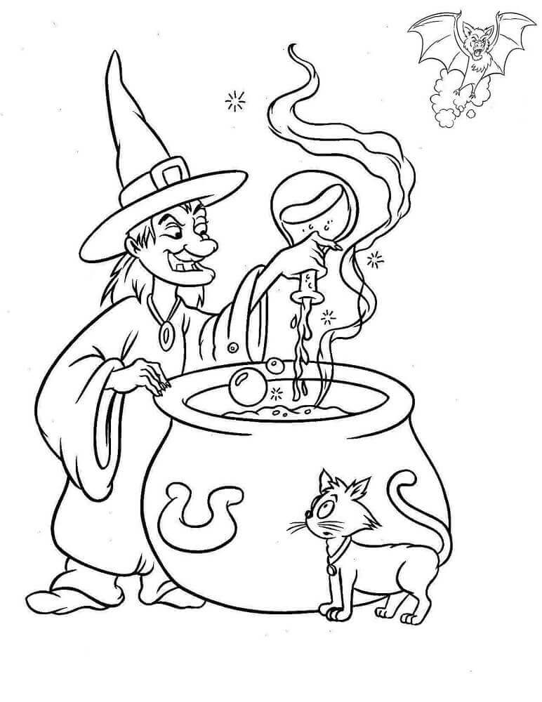 Free Witch Coloring Pages Free Printable Templates