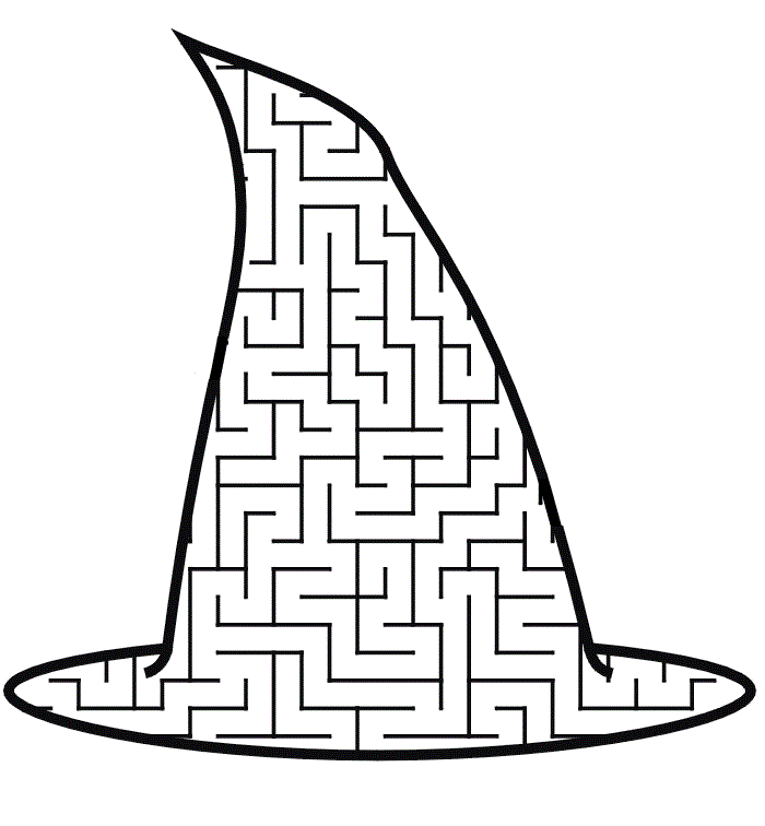 Witch Hat Coloring Pages