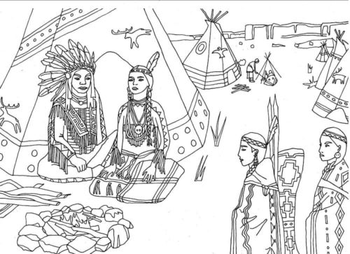 American Indians Coloring Pages