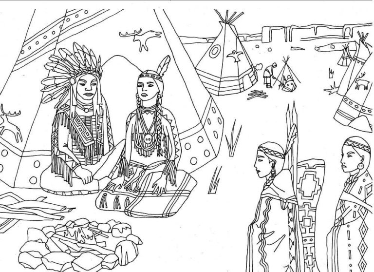 30 Free Printable Native American Coloring Pages