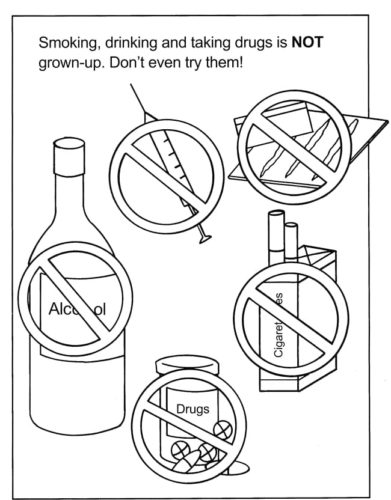 Anti Drug Coloring Pages For Kids