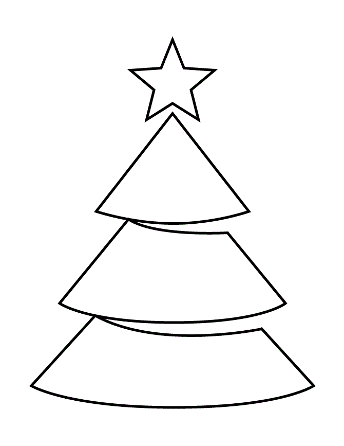 Bare Christmas Tree Coloring Pages