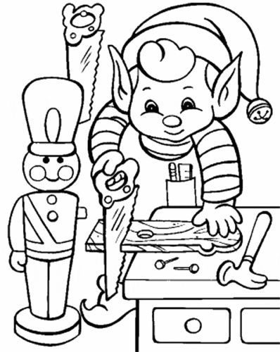 Christmas Elf On The Shelf Coloring Pages