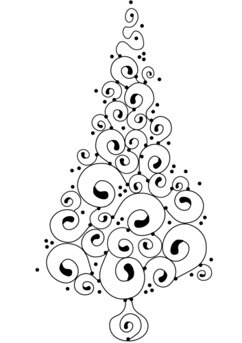 Christmas Tree Coloring Pages For Adults