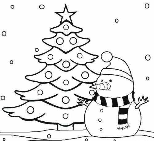 Christmas Tree Coloring Pages Free