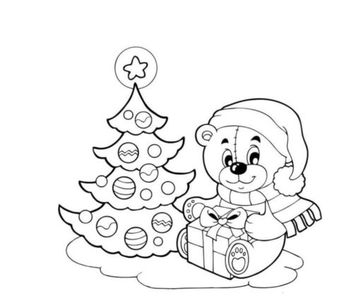 Christmas Tree Coloring Pictures To Print