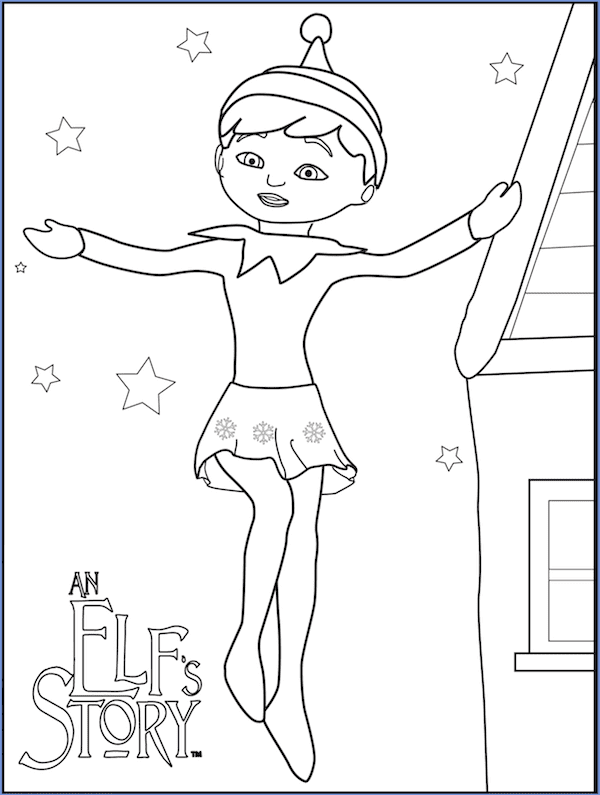 Elf Girl Coloring Pages 3
