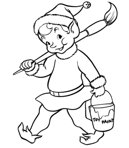 Elf On The Shelf Coloring Pages Free