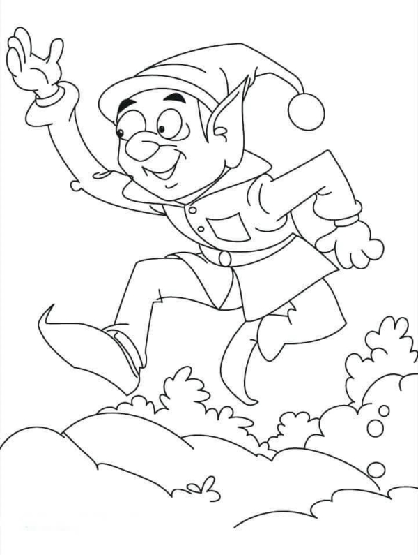 30 Free Printable Elf On The Shelf Coloring Pages