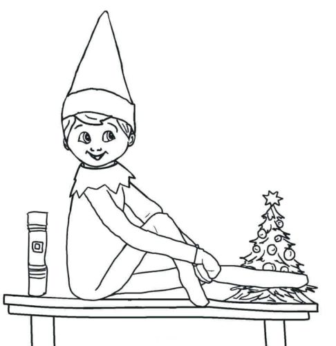 30 Free Printable Elf On The Shelf Coloring Pages