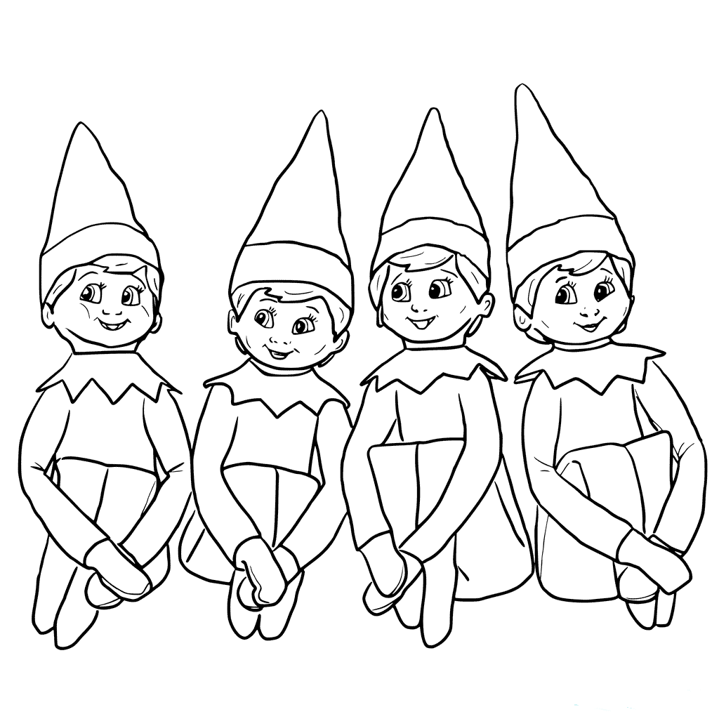 30 Free Printable Elf On The Shelf Coloring Pages