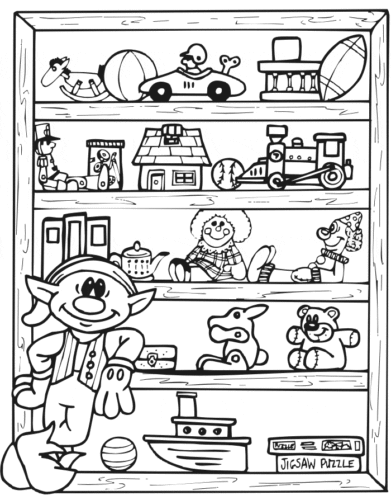 Free Printable Elf On the Shelf Coloring Page
