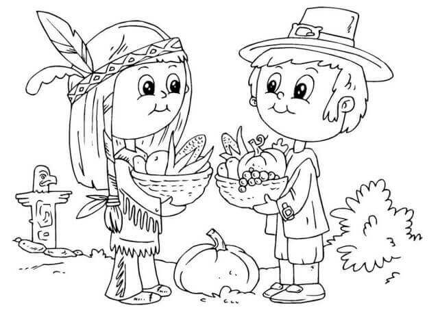 Free Printable Pilgrims Coloring Pages