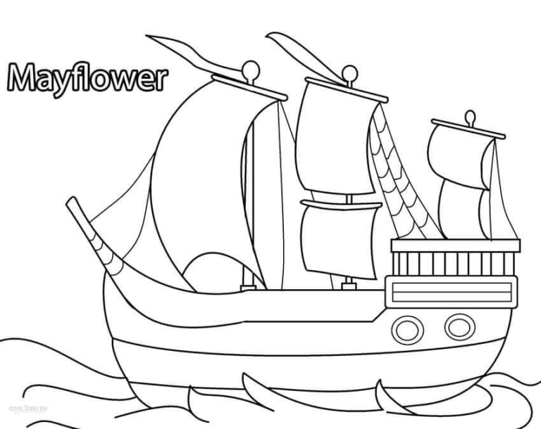 30 Free Printable Thanksgiving Pilgrims Coloring Pages