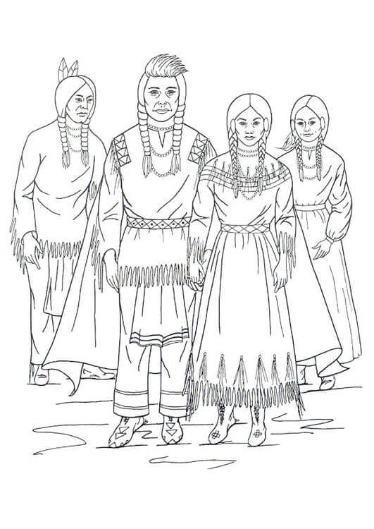 30 Free Printable Native American Coloring Pages
