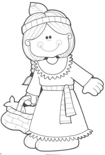 Native American Girl Coloring Pages