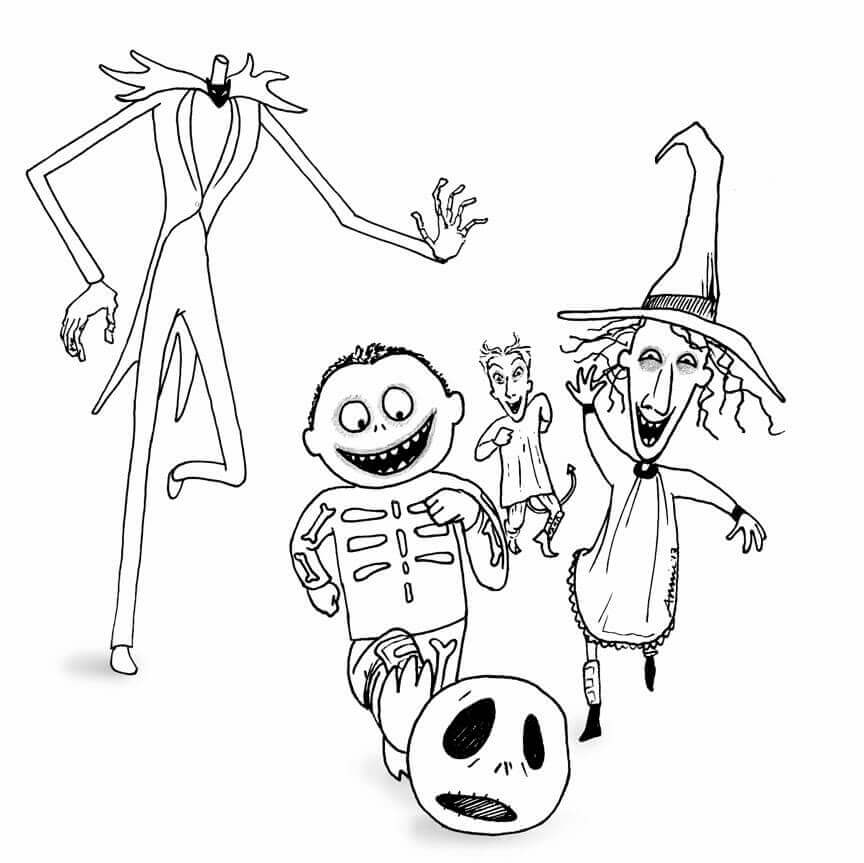 20 Free The Nightmare Before Christmas Coloring Pages To Print
