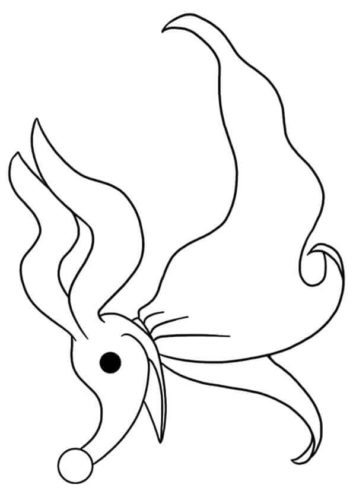 Nightmare Before Christmas Coloring Pages Zero