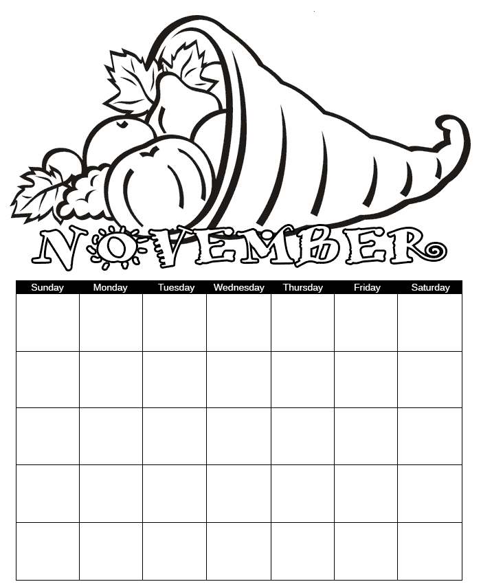 November Coloring Pages Printable Printable World Holiday