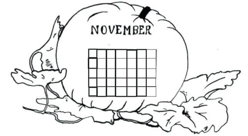 November Month Coloring Pictures To Print