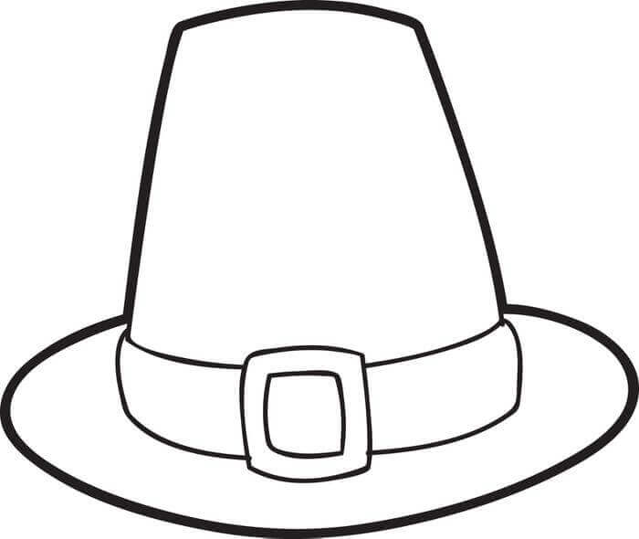 Pilgrim Hat Coloring Page